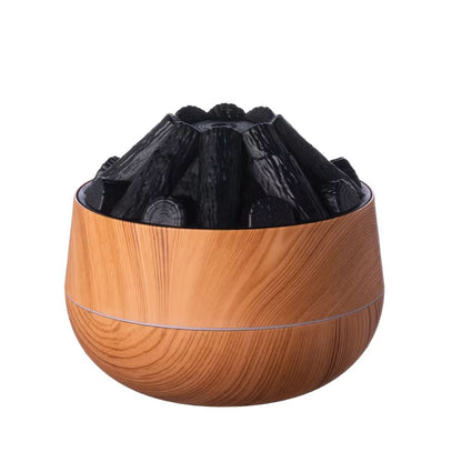 Charcoal Flame Aromatherapy Humidifier  300ml Ultrasonic Essential Oil Diffuser With Night Light Fo 4