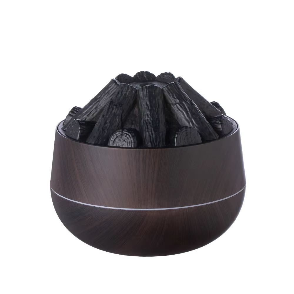 Charcoal Flame Aromatherapy Humidifier  300ml Ultrasonic Essential Oil Diffuser With Night Light Fo 6