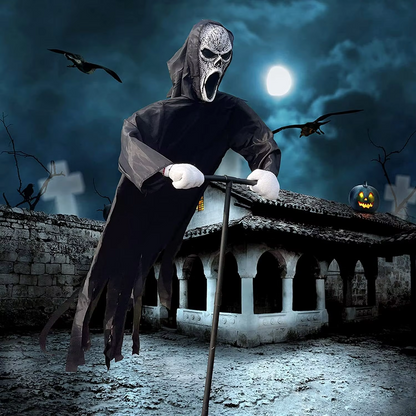 Ghost Scarecrow Decorations Halloween Decor For Garden Outside Hanging Scary Creative Courtyard Bir 1