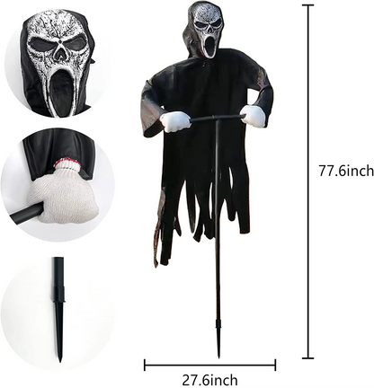 Ghost Scarecrow Decorations Halloween Decor For Garden Outside Hanging Scary Creative Courtyard Bir 3