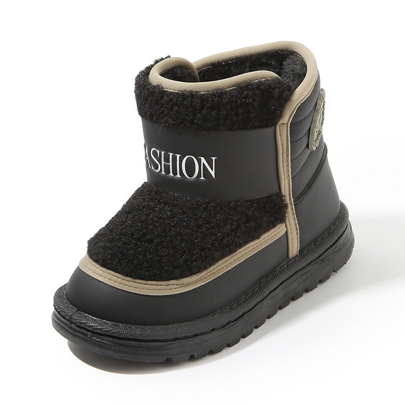 Luxury Fashion Cute Soft Kids Snow Boots, Winter Girls Short Boots Plush, Outdoor Non Slip School Hiking Cotton Shoes