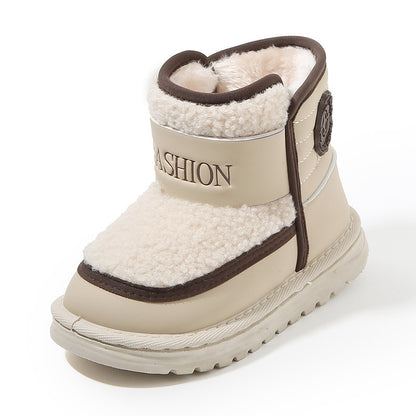 Luxury Fashion Cute Soft Kids Snow Boots, Winter Girls Short Boots Plush, Outdoor Non Slip School Hiking Cotton Shoes