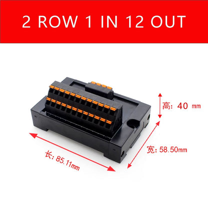 DIN Rail Terminal Block Module  1in MultiOut Spring Loaded PushIn Power Splitter For Electrical Wir 6