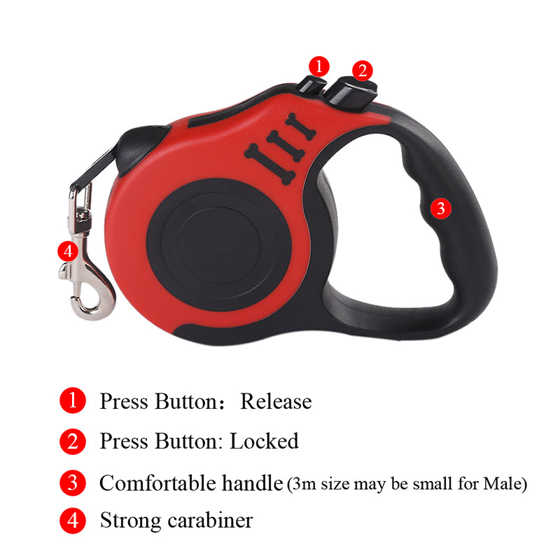 Puppy  Cat Retractable Leash For Safe Outdoor Travel Automatic Durable Nylon Traction Rope For Walk 3