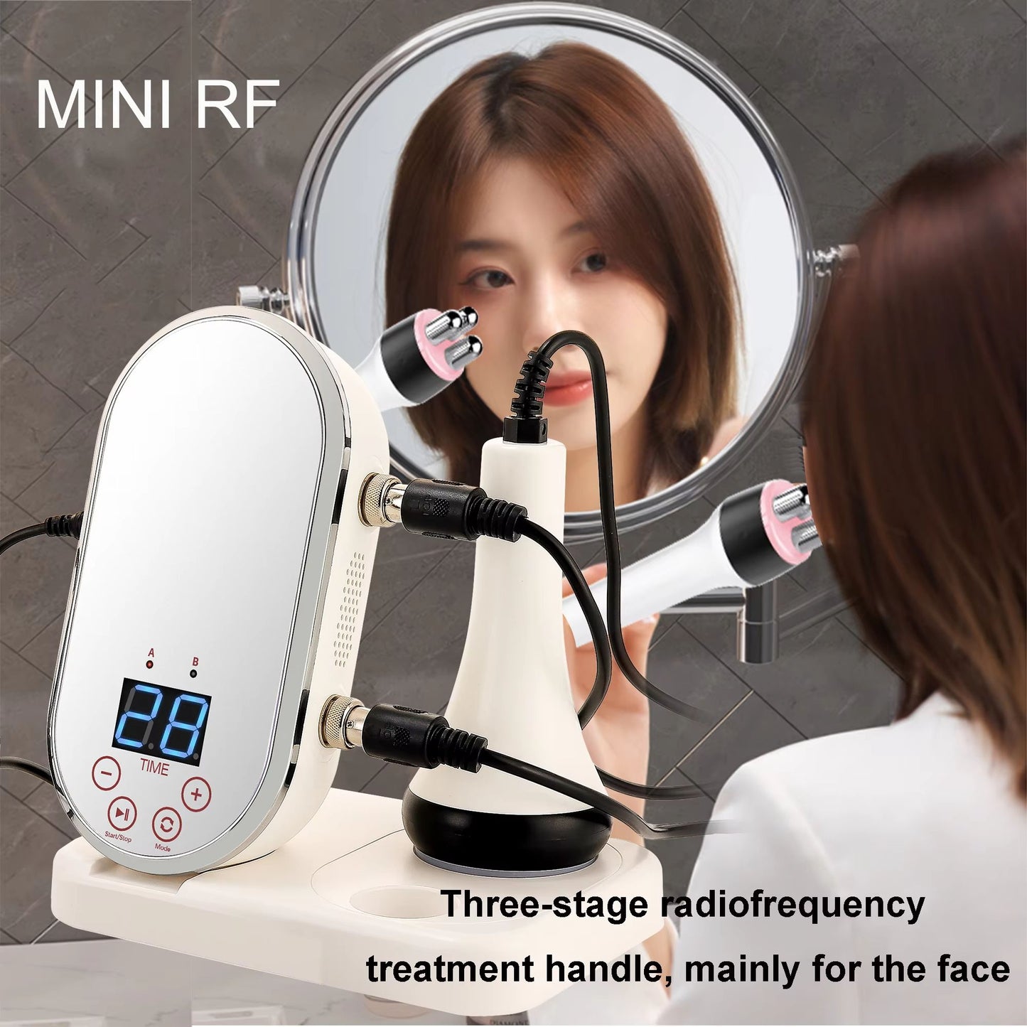 Professional RF Skin Tightening and EMS Face Lifting Device – At-Home Anti-Aging Beauty Machine