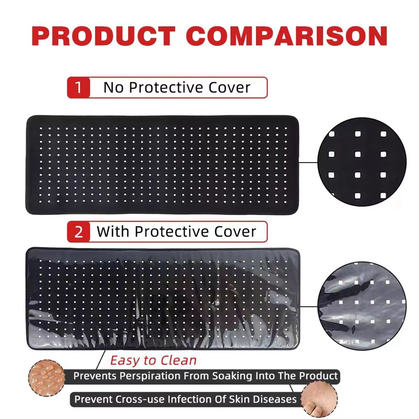 Red And Infrared Therapy Belt  Wearable Heating Pad With LED Light Therapy For Pain Relief And Skin 2