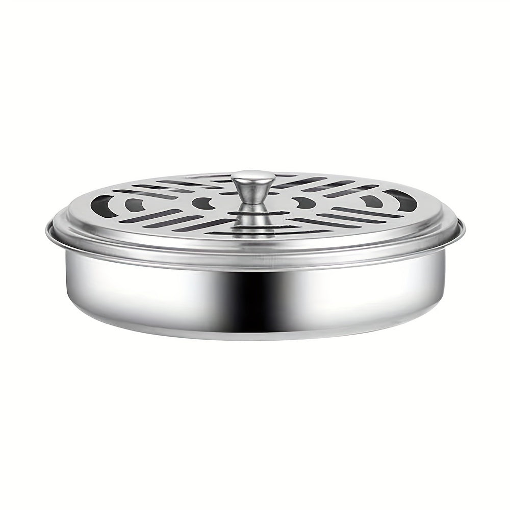 Mosquito Coil Tray Holder with Lid, Durable Outdoor Mosquito Coil Box & Stylish Incense Holder for Home & Bedroom