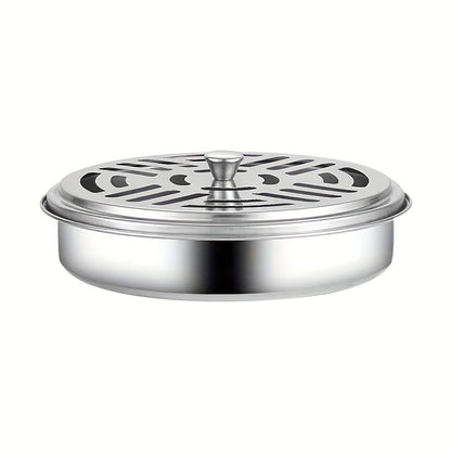 Mosquito Coil Tray Holder with Lid, Durable Outdoor Mosquito Coil Box & Stylish Incense Holder for Home & Bedroom