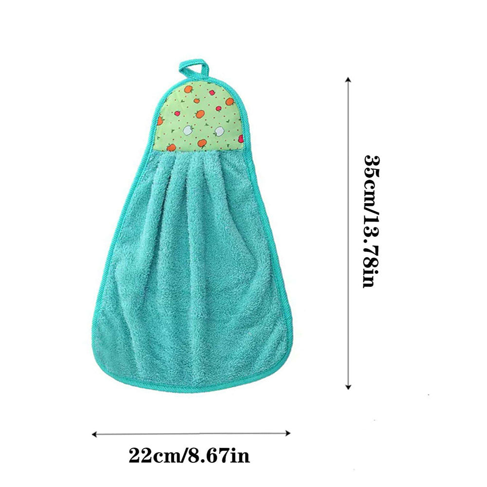 UltraSoft Coral Fleece Fingertip Towels QuickDry Hanging Towel For Wiping Hands Reusable Household  5