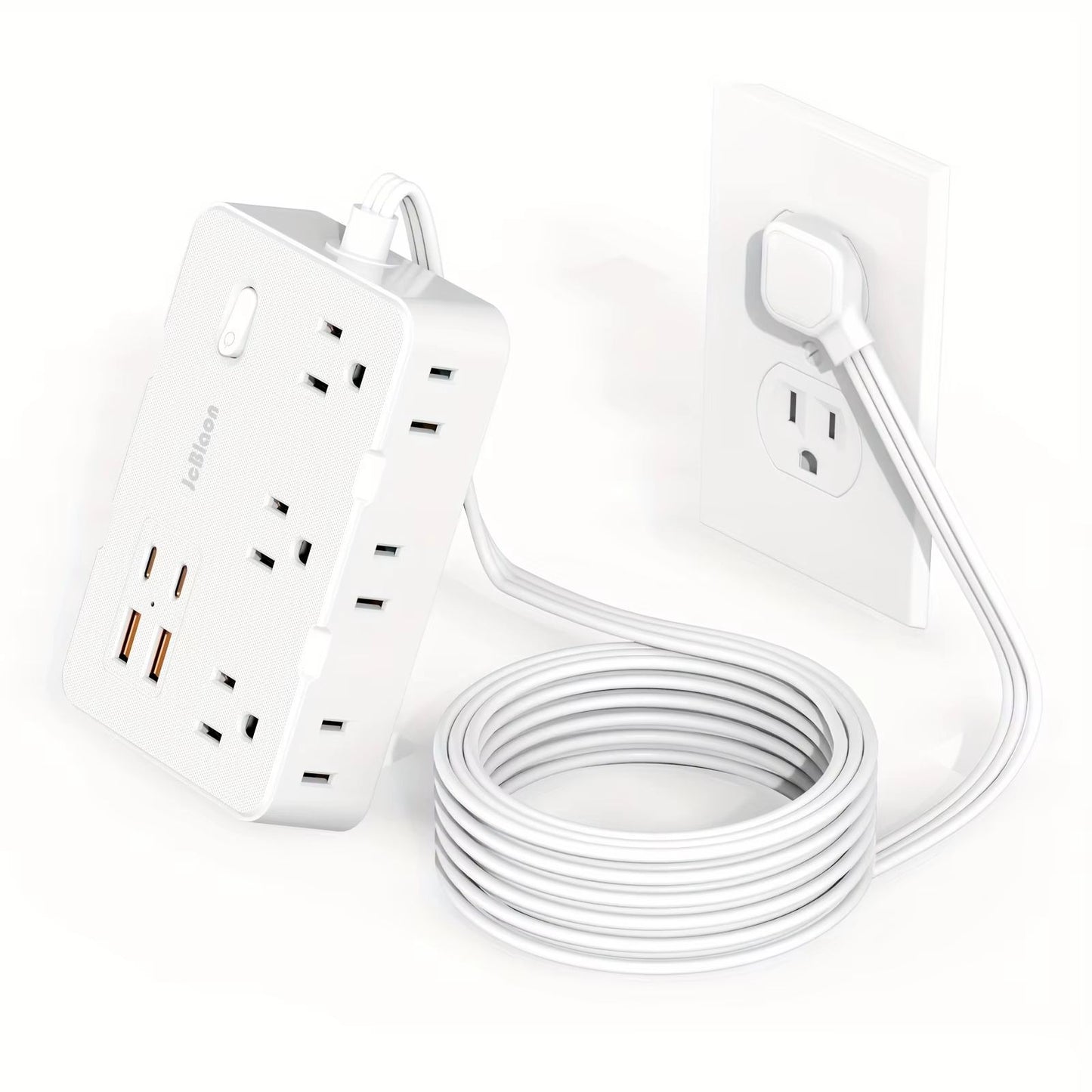 Ultra Thin Flat Plug Power Strip With 6 Outlets And 4 USB Ports 2 USBC  5ft Surge Protector Extensi 7