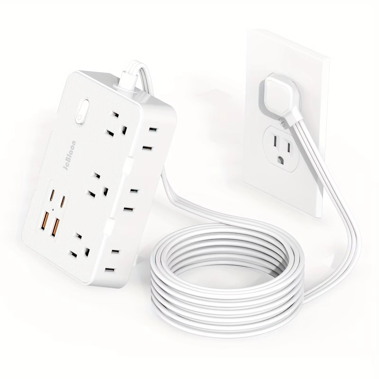 Ultra Thin Flat Plug Power Strip With 6 Outlets And 4 USB Ports 2 USBC  5ft Surge Protector Extensi 7