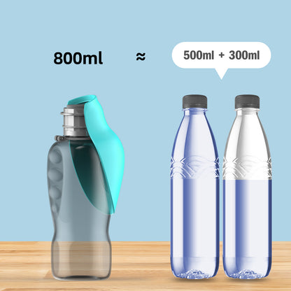 The Ultimate 800ml Pet Water Bottle, Leak-Proof Travel Bowl for Dog Walking, Hiking, and Outdoor Adventures