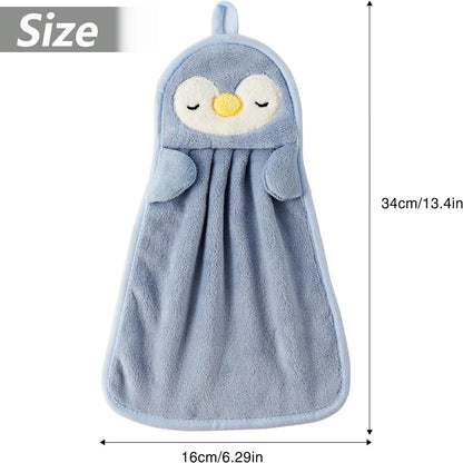 Cute Animal Kids Toddler Hand Towels For Home Bathroom Kitchen With Hanging Loop Soft  Absorbent Ha 4