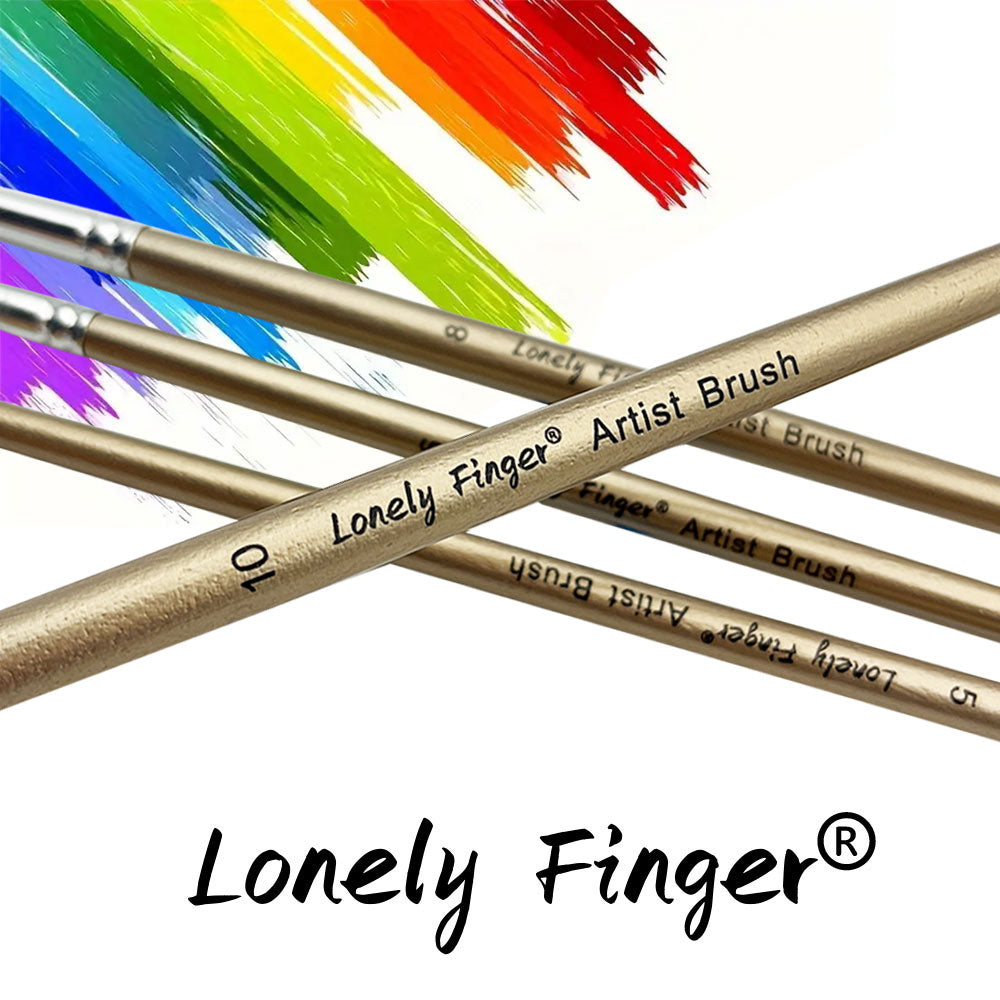 Professional Round Artist Paint Brushes Set, Pointed Tip Nylon Hair, Watercolor Brush For Acrylic Painting