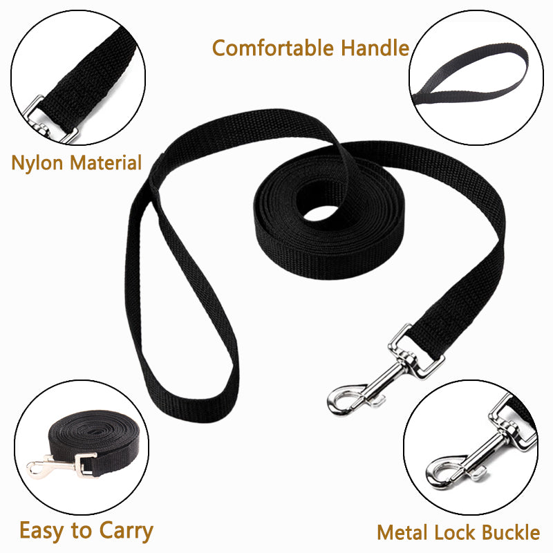 Extra Long 20m Dog Training Leash, Durable Nylon Rope Lead for Recall, obedience, and Outdoor Adventures with Large Dog