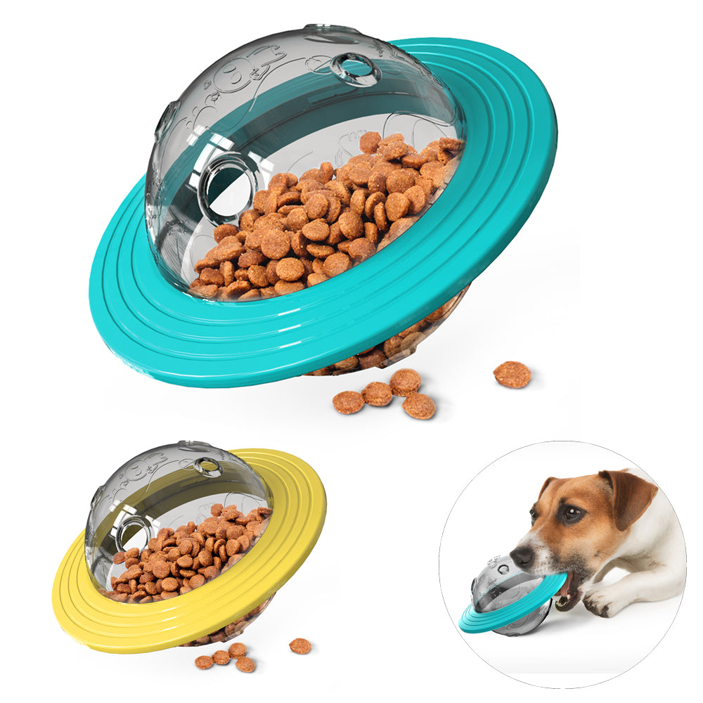 Interactive Dog Toy With Fly Disk  Food Dispenser Improve IQ Slow Feeding And Training For Small Me 1