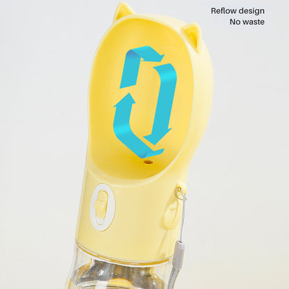 Travel Portable Dog Water Bottle With Food Cup For Pets Outdoor Drinking And Feeding Dispenser 4