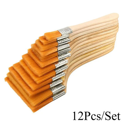 Paint Brushes Set Memory Nylon, Acrylic Oil Watercolor Brush Kit, Wooden Handle Art Painting Tools for Artists