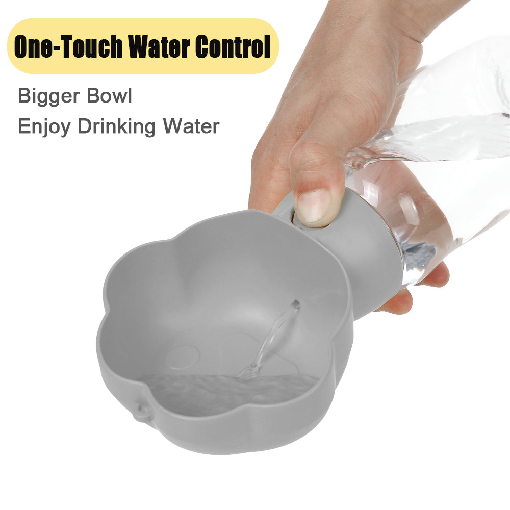 Outdoor Portable Dog Water Bottle With Food Container Travel Pet Drinking Bowl  Feeder For Small La 1