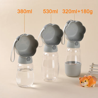 Outdoor Portable Dog Water Bottle With Food Container Travel Pet Drinking Bowl  Feeder For Small La 5