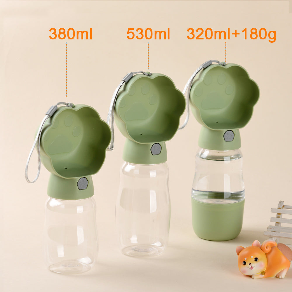 Outdoor Portable Dog Water Bottle With Food Container Travel Pet Drinking Bowl  Feeder For Small La 6