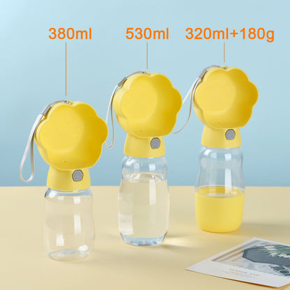 Outdoor Portable Dog Water Bottle With Food Container Travel Pet Drinking Bowl  Feeder For Small La 7