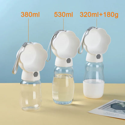 Outdoor Portable Dog Water Bottle With Food Container Travel Pet Drinking Bowl  Feeder For Small La 8