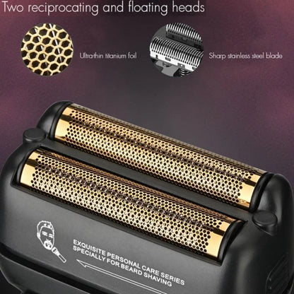 Professional Hair Trimmer With LCD Display Titanium Double Blade High Speed Motor 1