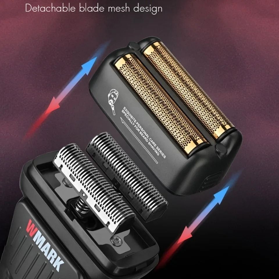 Professional Hair Trimmer With LCD Display Titanium Double Blade High Speed Motor 3