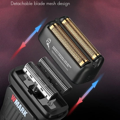 Professional Hair Trimmer With LCD Display Titanium Double Blade High Speed Motor 3