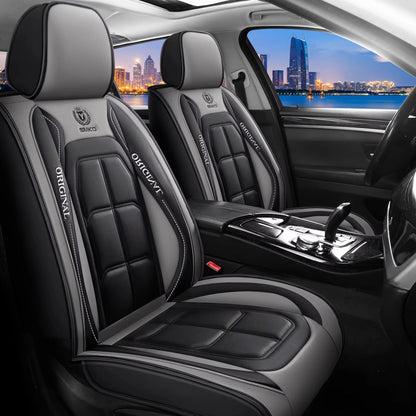 Full Leather Car Seat Cushion, All Inclusive Seat Cover, Driver's or Passenger Seat Cover, All Season Universal Pad