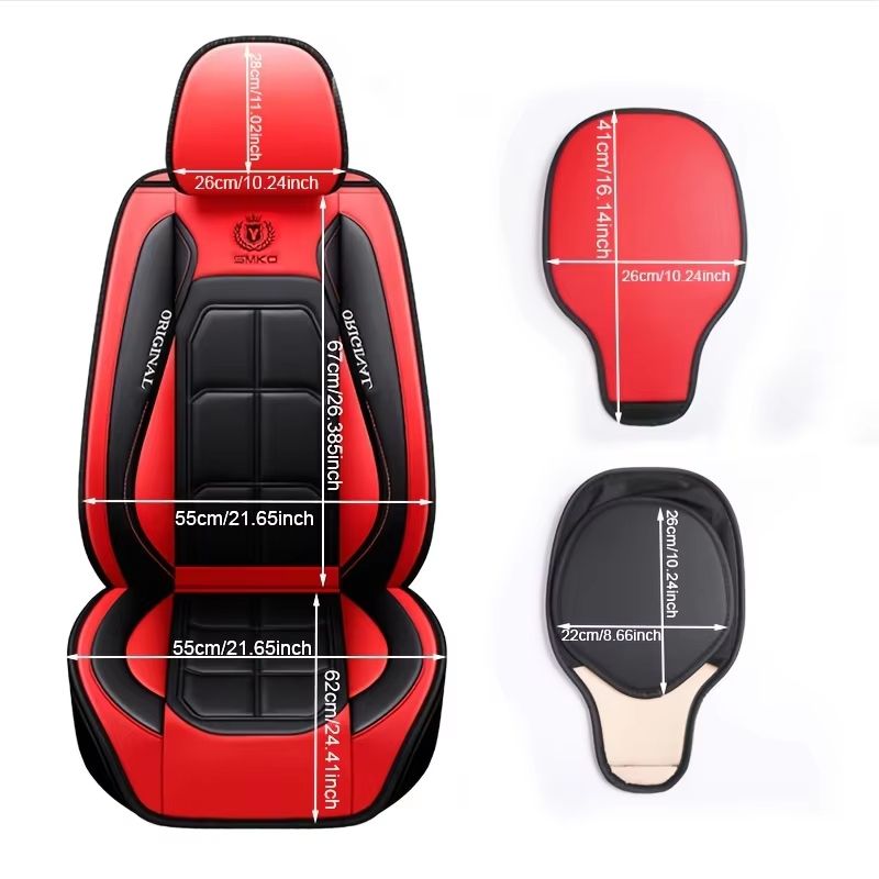 Universal Full Leather Car Seat Cover  AllInclusive Cushion For Driver And Passenger Seats AllSeaso