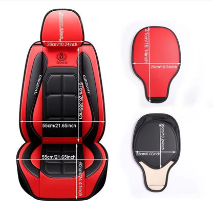 Universal Full Leather Car Seat Cover  AllInclusive Cushion For Driver And Passenger Seats AllSeaso