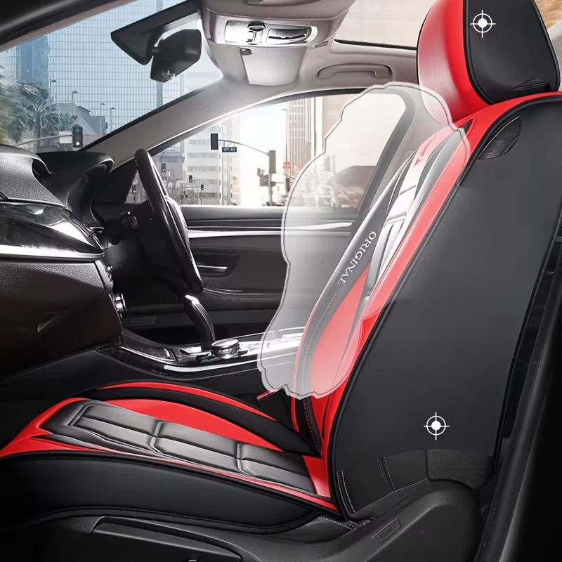 Universal Full Leather Car Seat Cover  AllInclusive Cushion For Driver And Passenger Seats AllSeaso