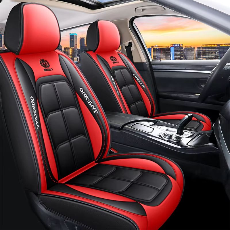 Universal Full Leather Car Seat Cover  AllInclusive Cushion For Driver And Passenger Seats AllSeaso