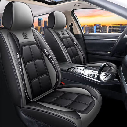 Universal Full Leather Car Seat Cover  AllInclusive Cushion For Driver And Passenger Seats AllSeaso