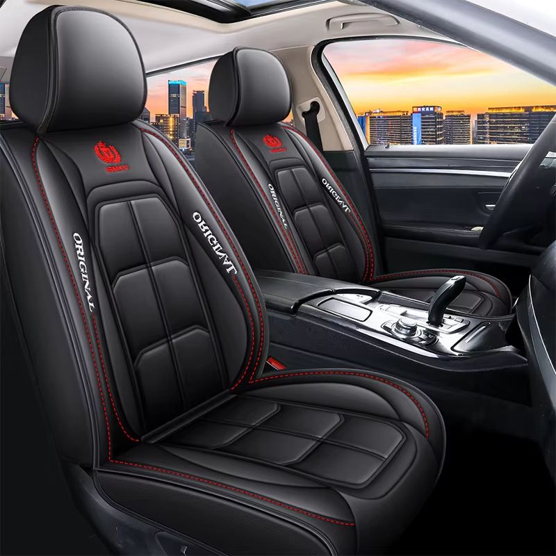 Universal Full Leather Car Seat Cover  AllInclusive Cushion For Driver And Passenger Seats AllSeaso
