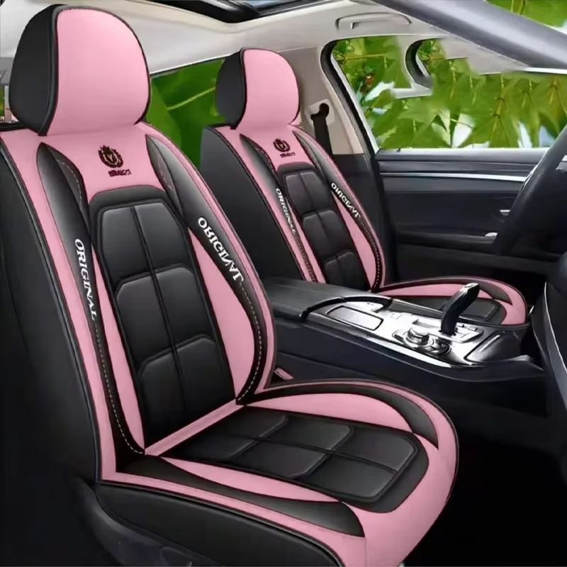Universal Full Leather Car Seat Cover  AllInclusive Cushion For Driver And Passenger Seats AllSeaso