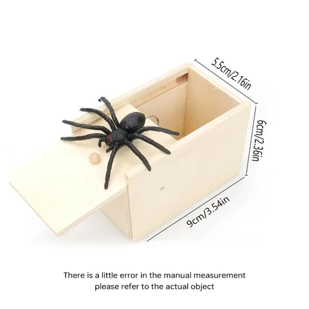 Halloween Decorations Prank, Wooden Scare Box Trick, Spider Funny Crafts, Hidden Box Home Fun Game, Trick Friend