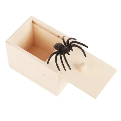 Halloween Decorations Prank, Wooden Scare Box Trick, Spider Funny Crafts, Hidden Box Home Fun Game, Trick Friend