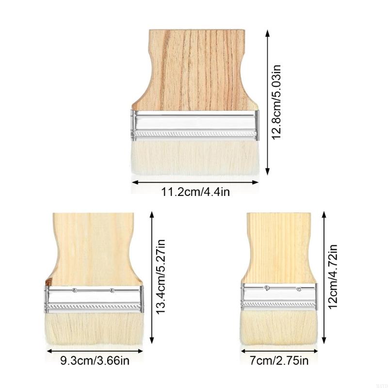 Wool Flat Paddle Paint Brush Set For Oil And Acrylic Paints Square Handle Artist Brushes Profession 2