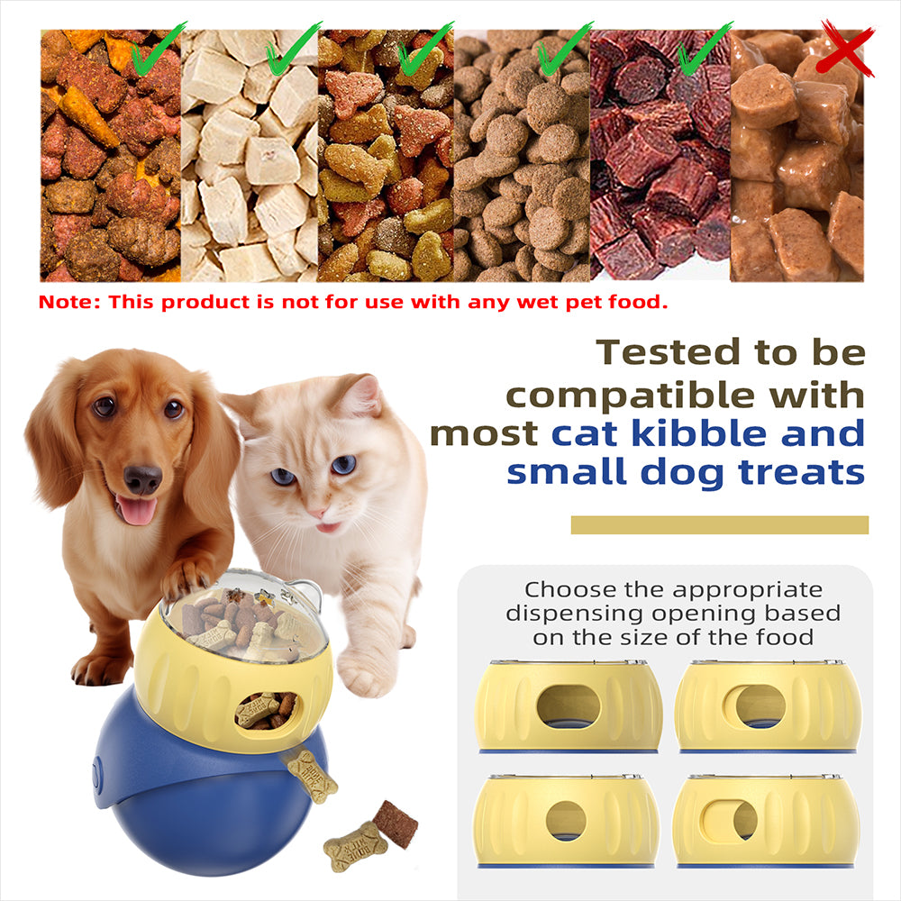 Interactive Cat Toy Treat Dispenser Tumbler Puzzle Feeder Ball For Indoor Pets IQBoosting Slow Feed 3
