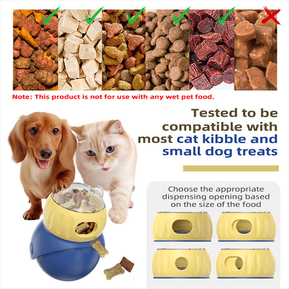 Interactive Cat Toy Treat Dispenser Tumbler Puzzle Feeder Ball For Indoor Pets IQBoosting Slow Feed 3