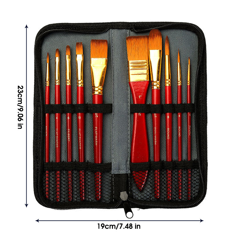 Nylon Hair Watercolor Paint Brush Pen Set Wooden Handle Art Brushes For Acrylic Oil Painting DIY Cr 8
