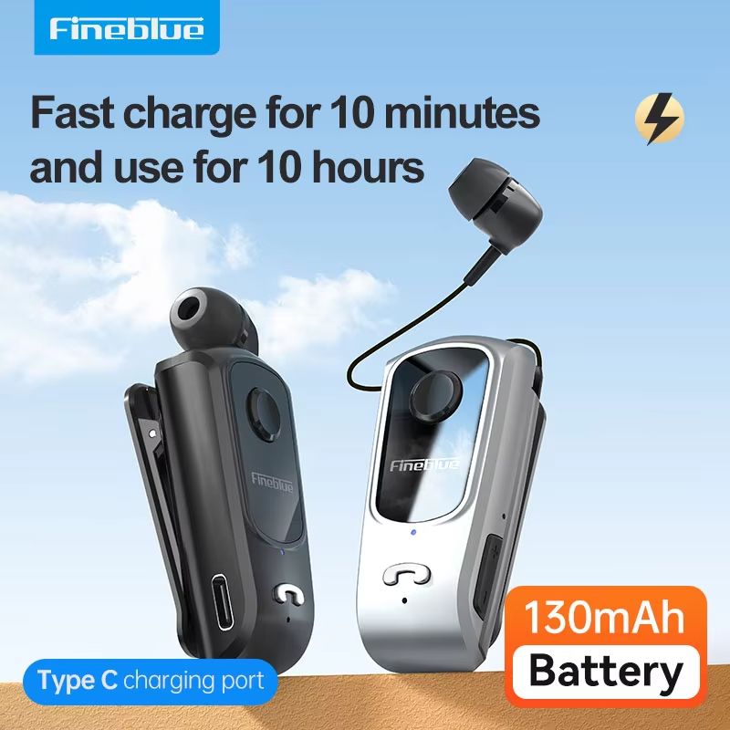 Fineblue F920 Retractable Bluetooth Headset  Mini Wireless Earphone For Calls Sports  Gaming 1