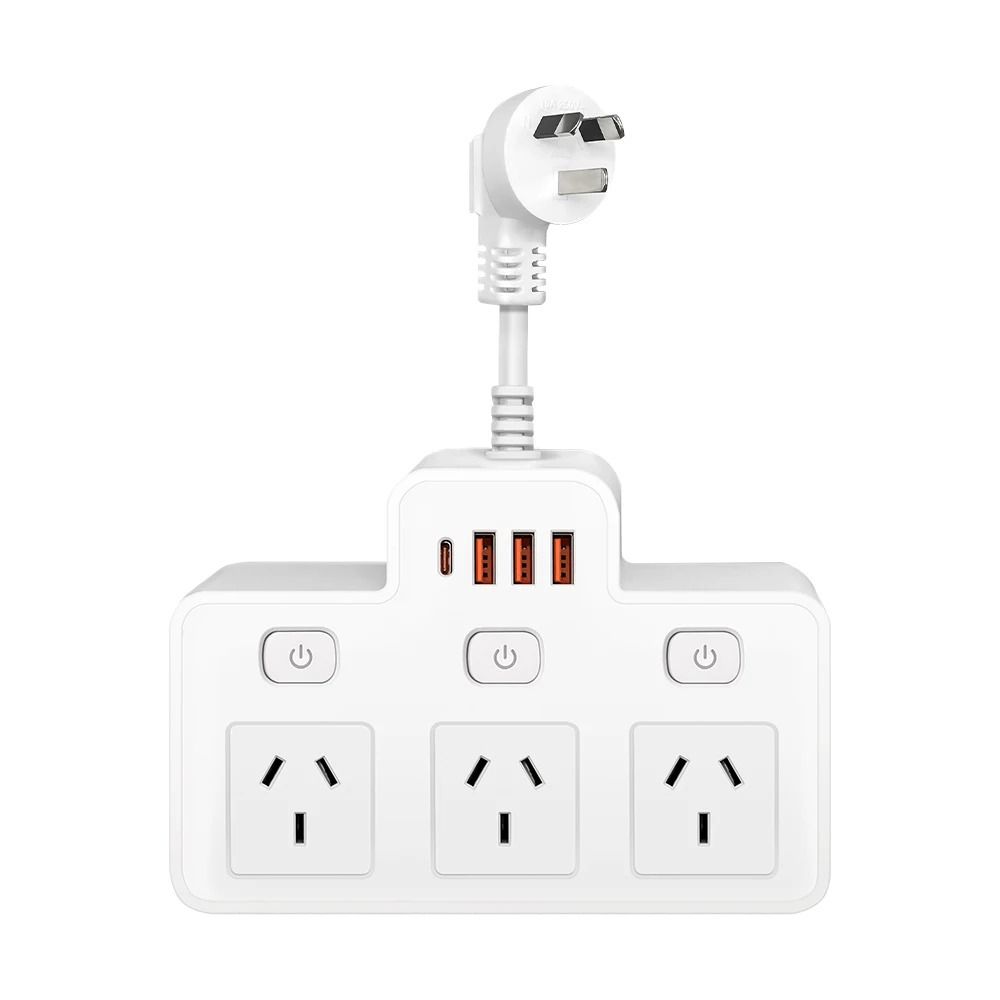 Wall Mounted AU Power Strip With Independent Switches And USB C Charging Ports 6
