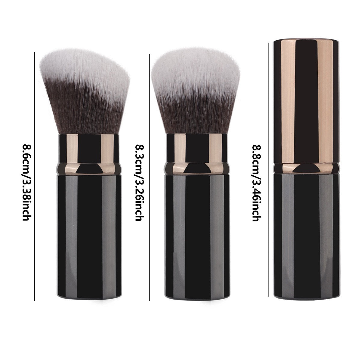 Retractable Mini Travel Makeup Brush Powder Contour Brush Professional Tool For Blush Loose Powder  2