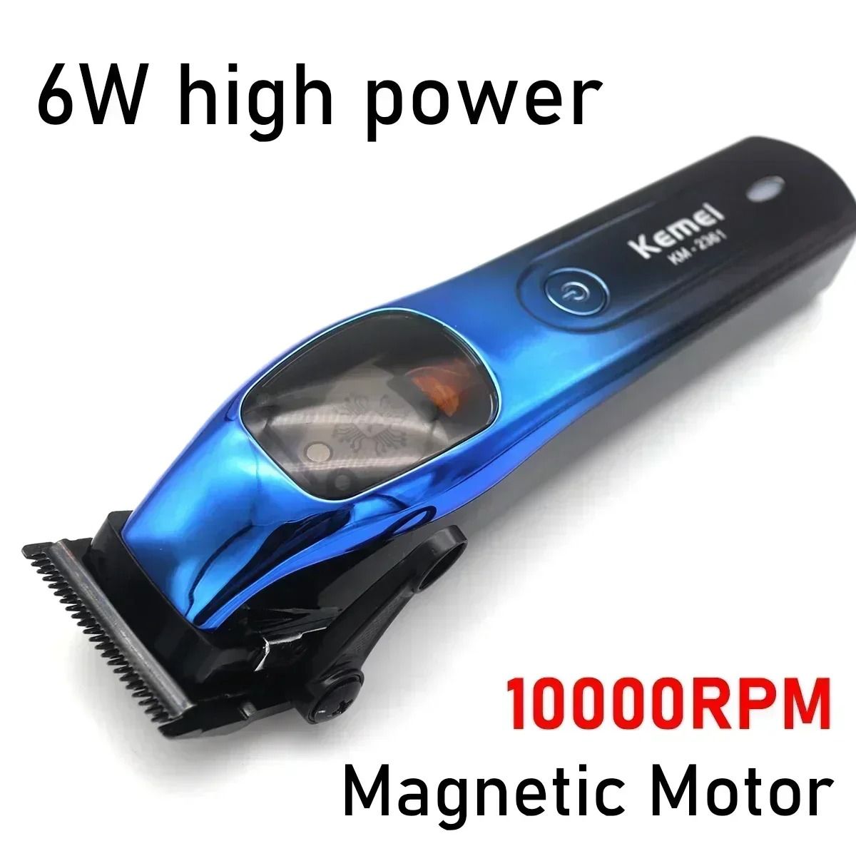 Professional Cordless Hair Clipper With 10000RPM Magnetic Motor And DLC Blade 2