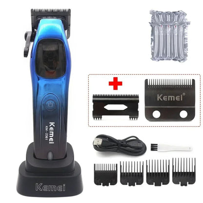 Professional Cordless Hair Clipper With 10000RPM Magnetic Motor And DLC Blade 7