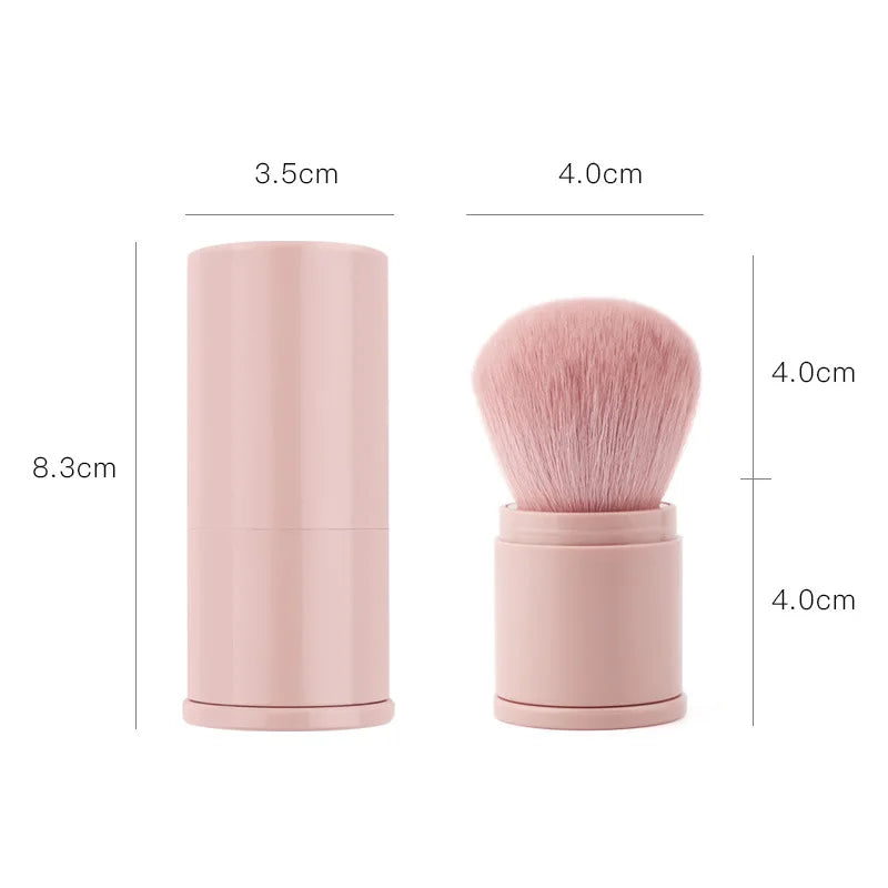 Portable Mini Retractable Blush Brush, Soft Loose Powder Foundation Brush, Multi Functional Makeup Tool for Nails